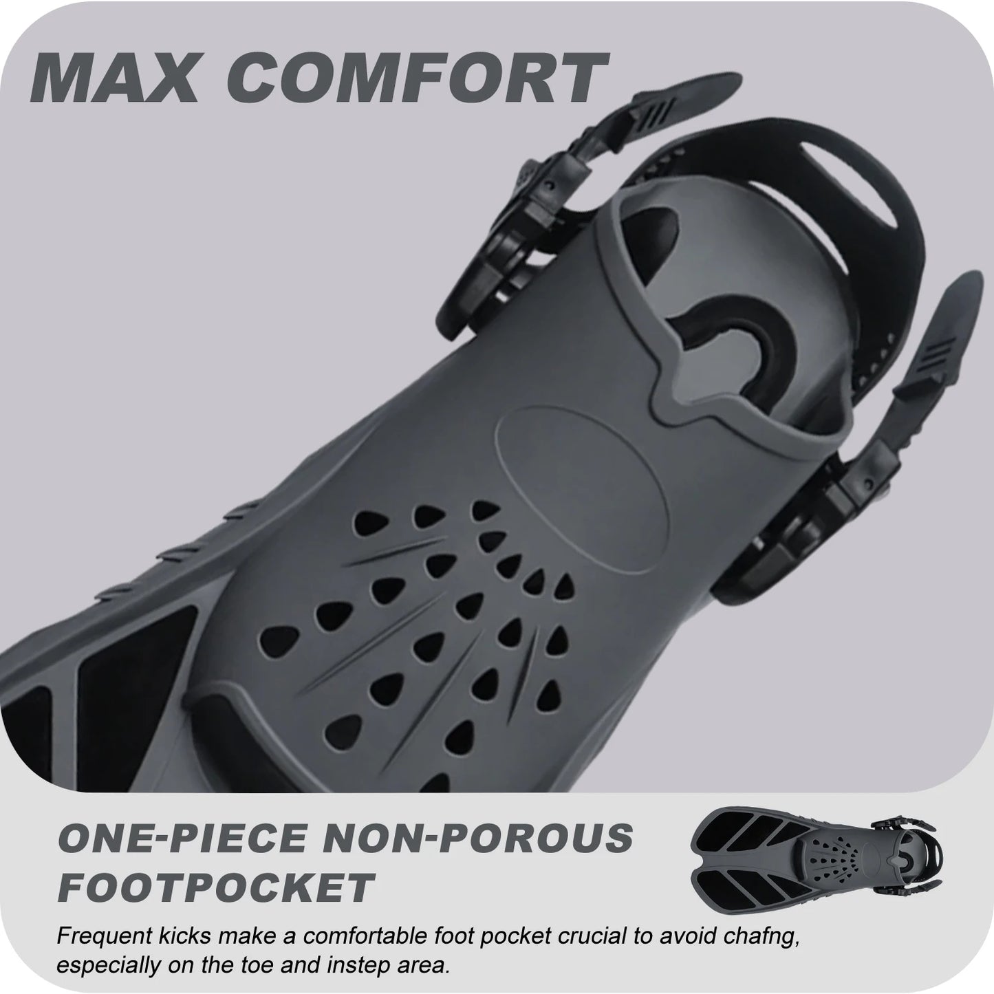 Adjustable Snorkel Fins | Lightweight Swimming Flippers for Adults