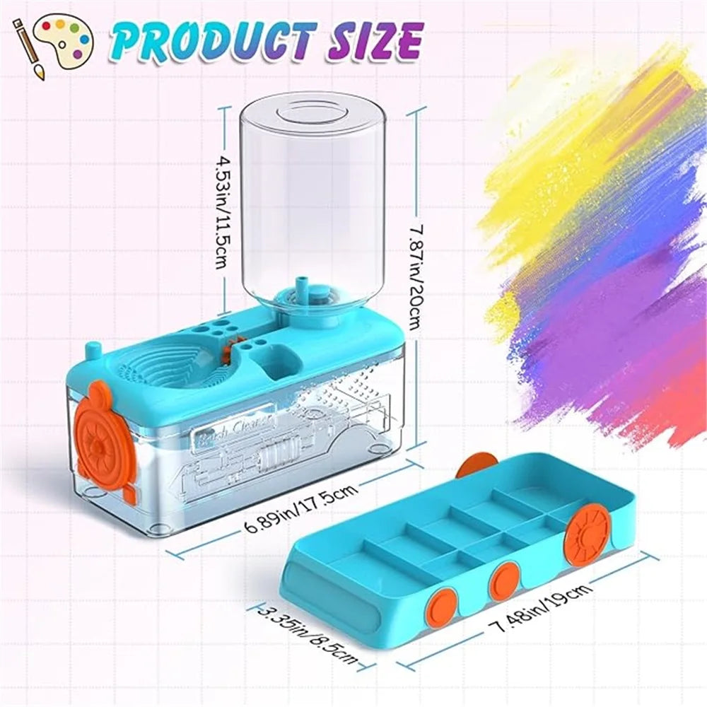 4-in-1 Paint Brush Cleaner Tool & Tray | Essential Painting Supplies