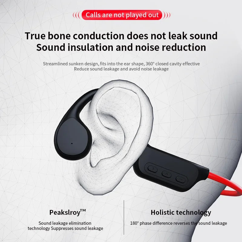 Bluetooth Bone Conduction Earphones | Waterproof MP3 Headphones