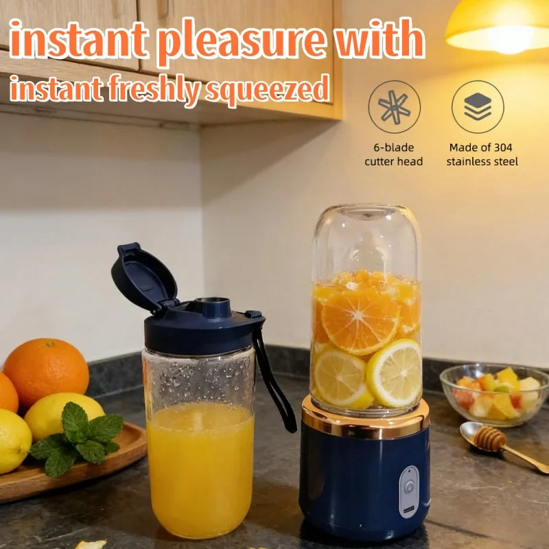 Portable Electric Blender | 6 Blades for Juicing & Smoothies