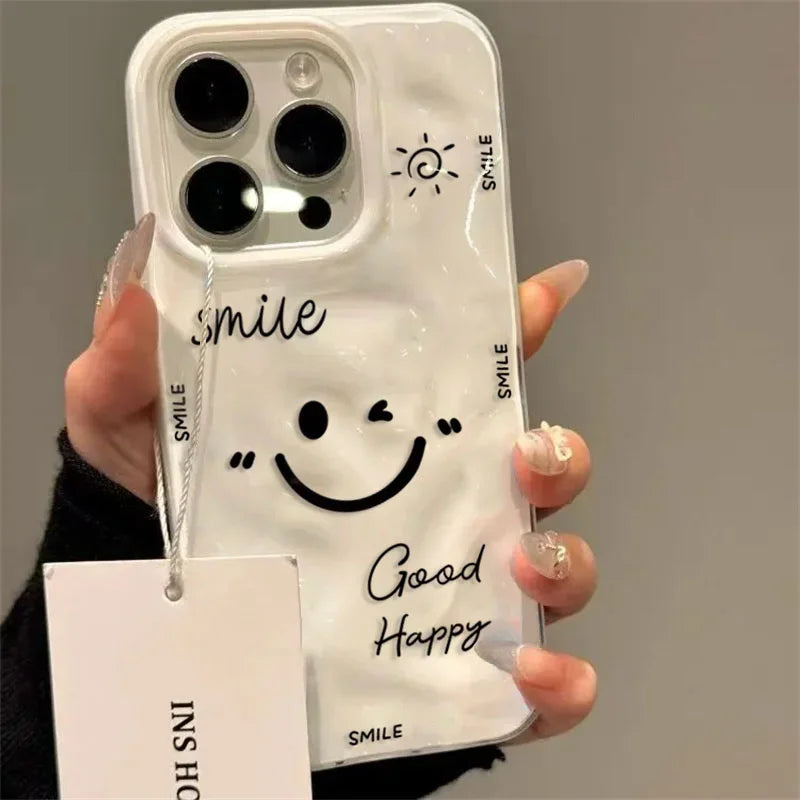 Funny Cartoon Face Phone Case | Colorful TPU Cover for iPhone