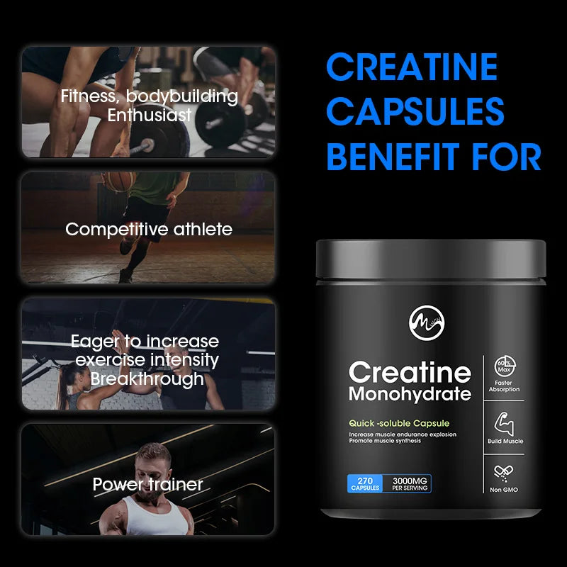 Creatine Monohydrate Capsules | Enhance Energy & Performance