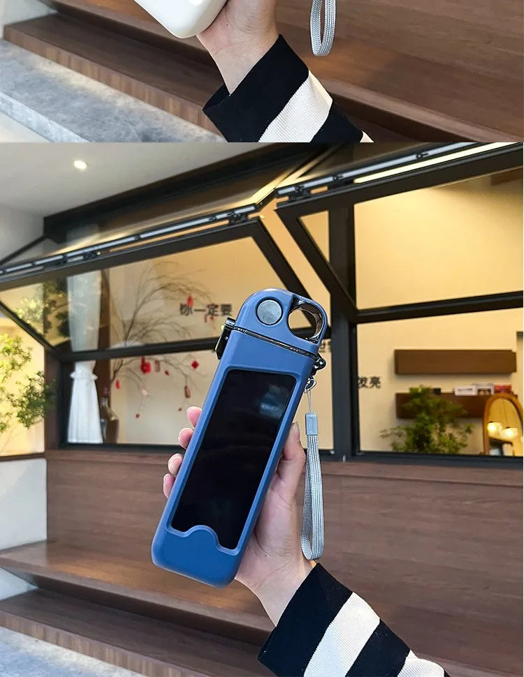 Cute Portable Plastic Straw Water Bottle | Eco-Friendly Design