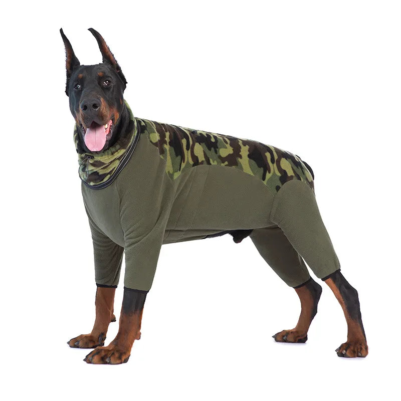 Warm Fleece Overalls for Dogs | Soft Winter Jumpsuit