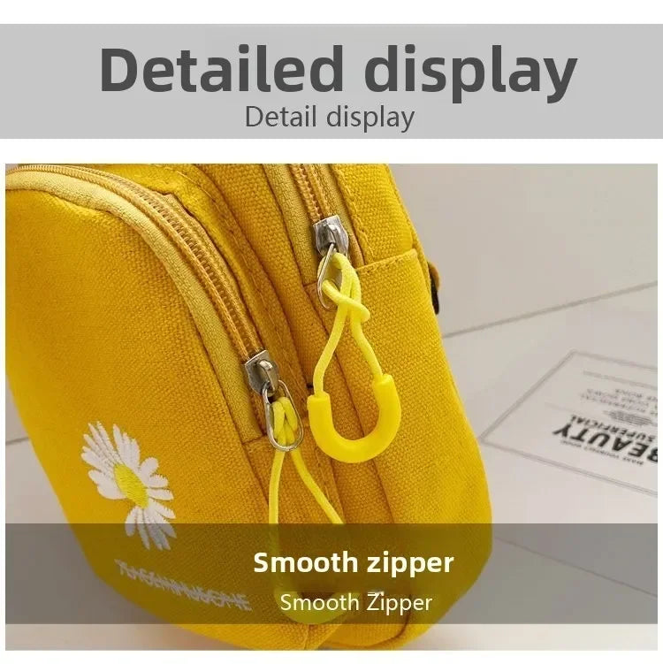 Stylish Embroidered Canvas Chest Bag | Women’s Daily Crossbody Bag