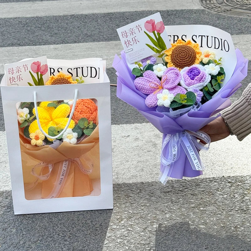 Ramo de flores de ganchillo hecho a mano | El regalo perfecto para cualquier ocasión