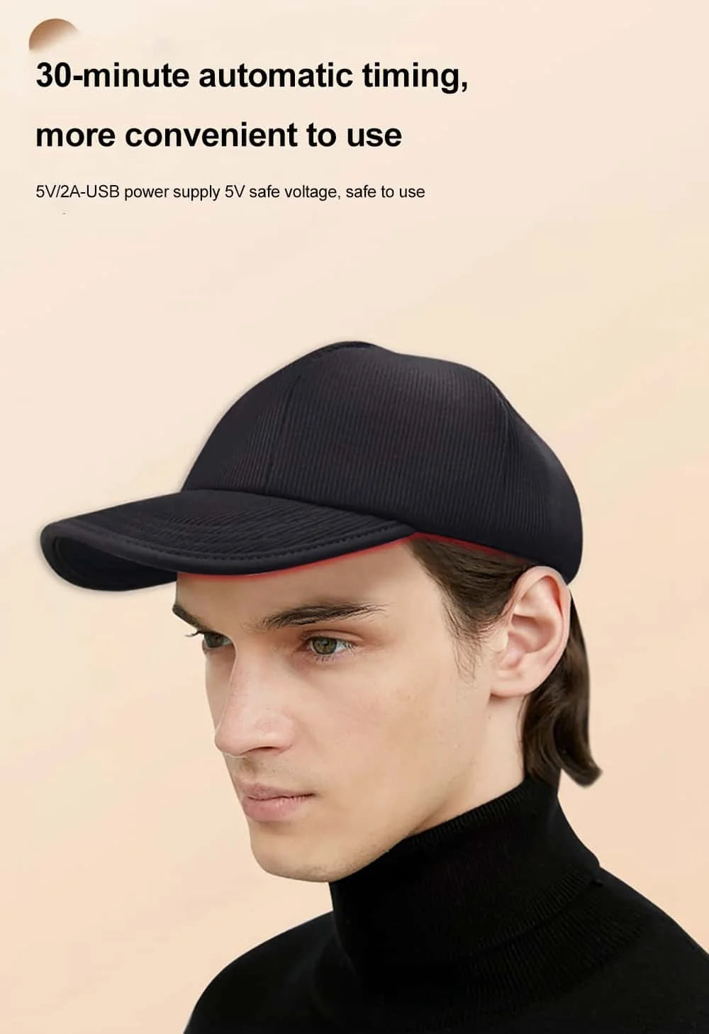 Wireless Adjustable Brightness Red Light Therapy Helmet Cap