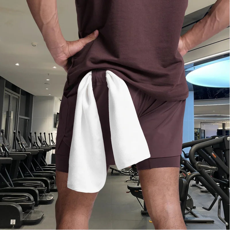 Men's 2-in-1 Running Shorts | Breathable Double Layer Fitness Gear