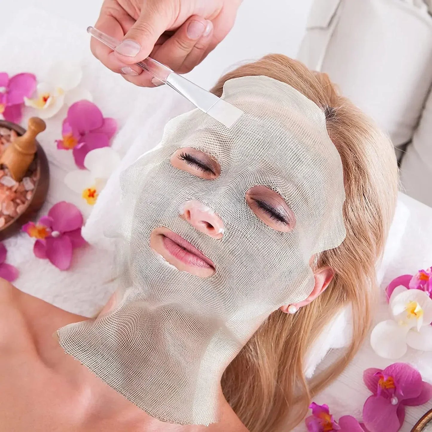 100PCS Soft Pure Cotton Disposable Face Mask Sheets | Non-Irritating