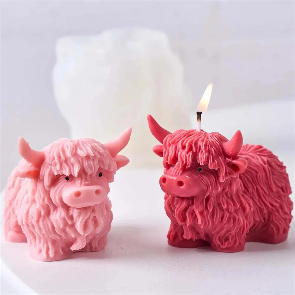 3D Highland Cow Silicone Mold | Craft Unique Animal Decor