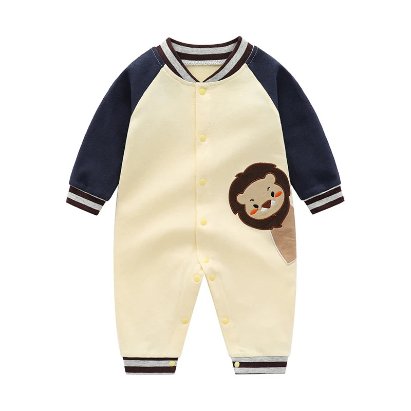 Cozy Pure Cotton Baby Long-Sleeved Rompers | Autumn Essentials