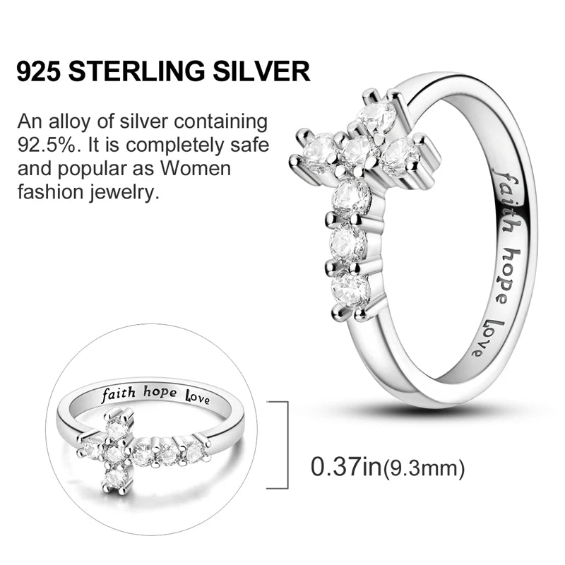 High-Quality 925 Sterling Silver Infinite Love Ring for Women