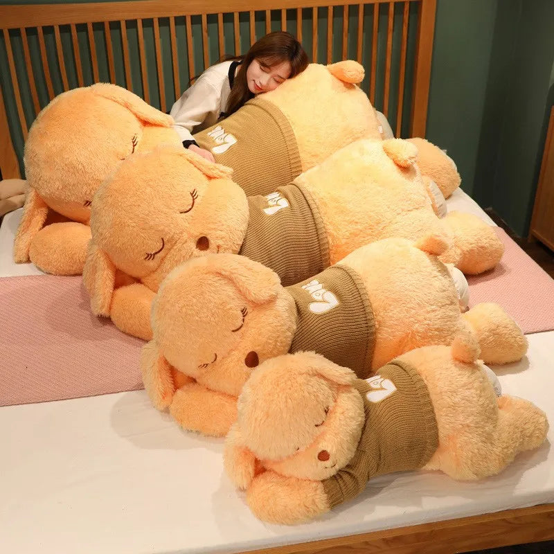 Lovely Giant Plush Dog Pillow | Soft Sweater Dog Stuffed Toy