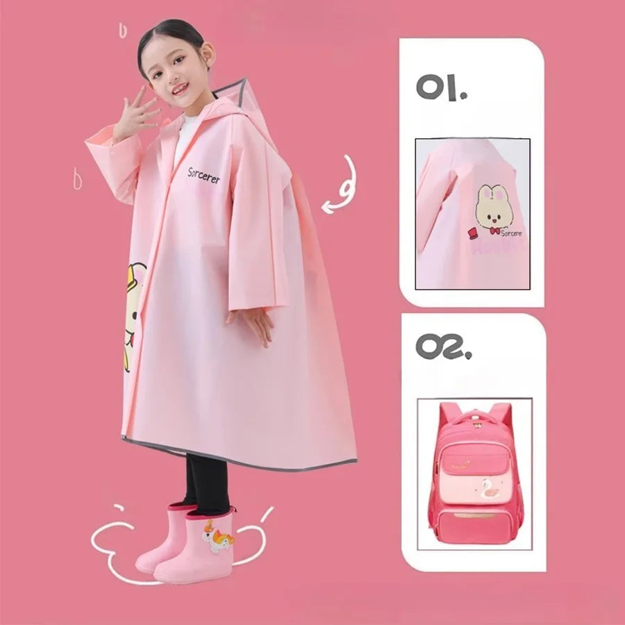 Impermeable de dinosaurio de dibujos animados para niños | Divertida chaqueta para exteriores