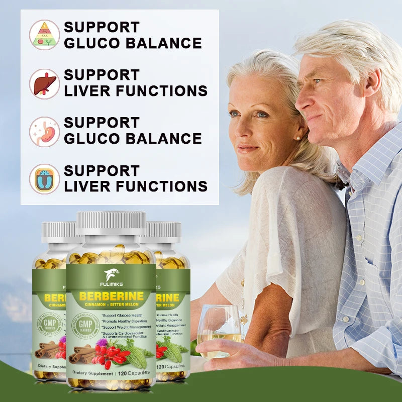 Berberine Capsules with Ceylon Cinnamon & Bitter Gourd | Immune & Heart Support