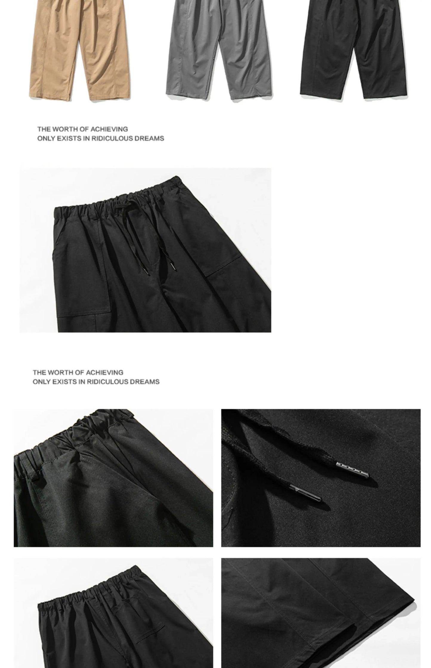 Men's Casual Wide Leg Pants | Lightweight Thin Joggers