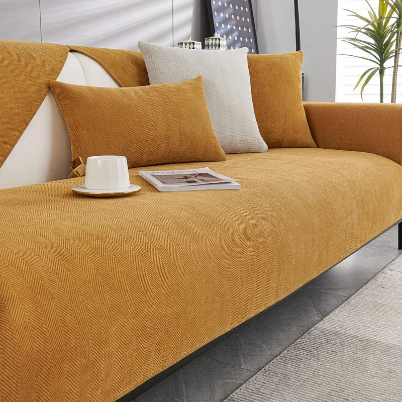 Universal Chenille Fabric Non-Slip Sofa Seat Cover | Home Decor