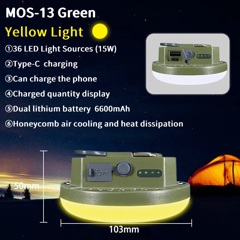 9900mAh Rechargeable Camping Lantern & Flashlight | Bright & Versatile