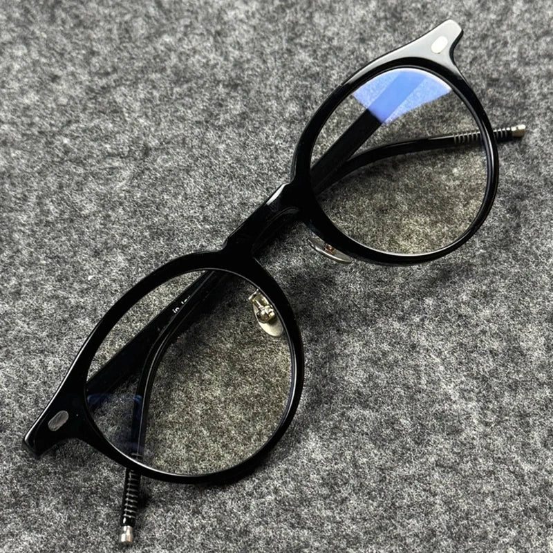 Unisex Retro Round Acetate Eyeglasses Frames | Timeless Style