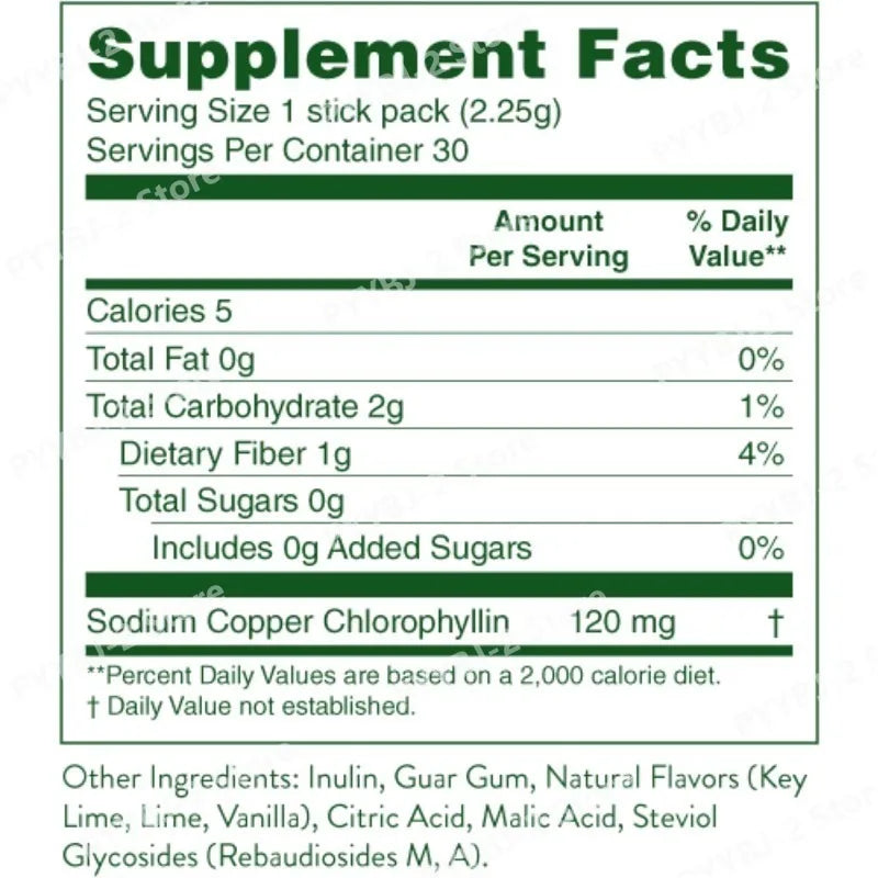 Chlorophyll Powder Stick Packs | Delicious Plant-Based Drink Mix