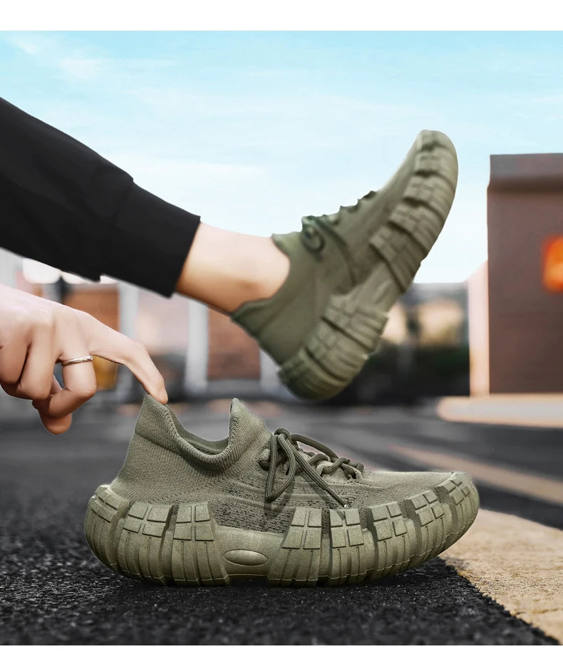 Men's Casual Breathable Mesh Shoes | Non-slip Thick Sole Comfort