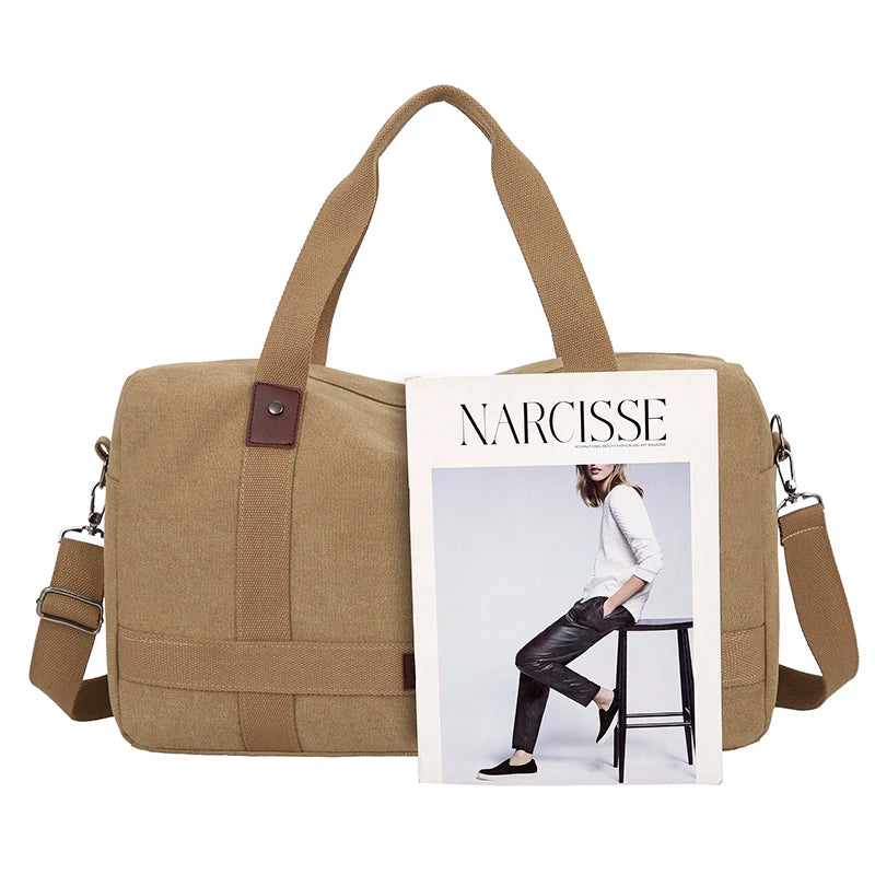 Men's Versatile Canvas Travel Bag | Large Capacity Weekend Duffel