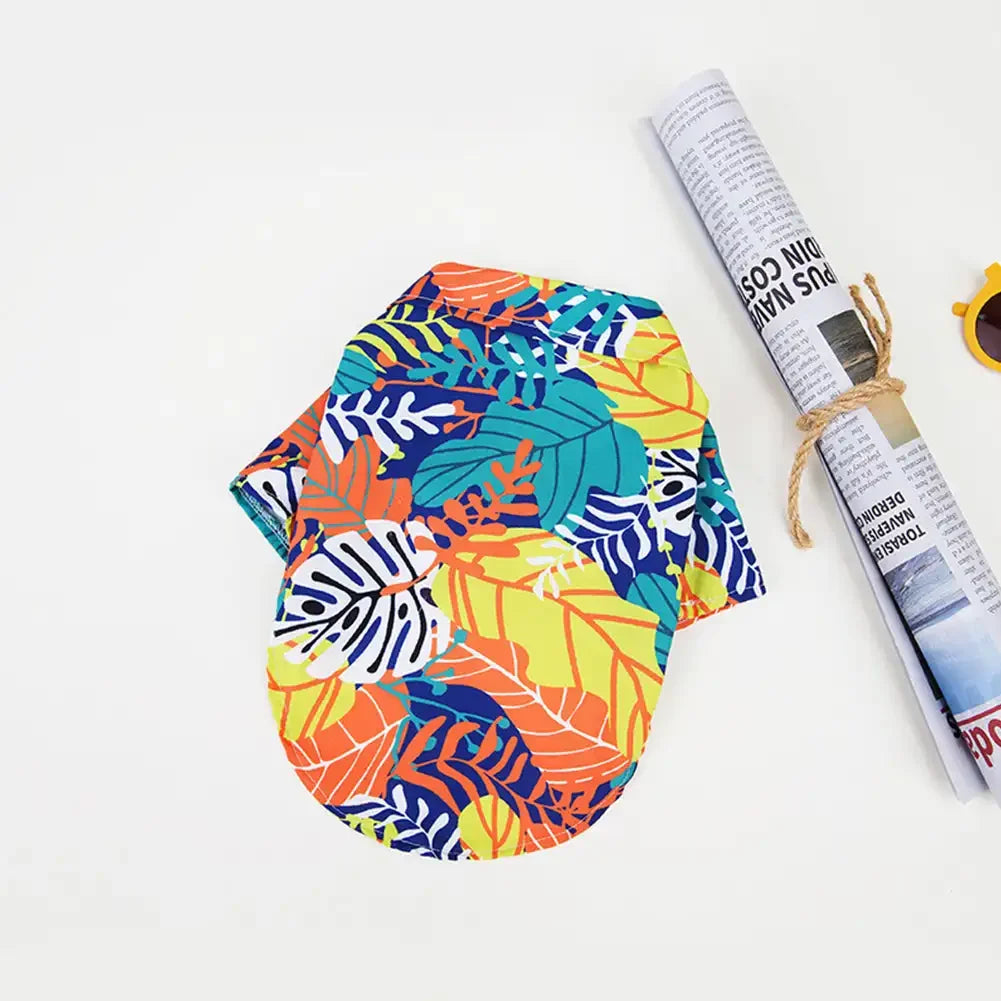 Bonitas camisetas de perro estilo hawaiano | Cómodas camisetas para mascotas