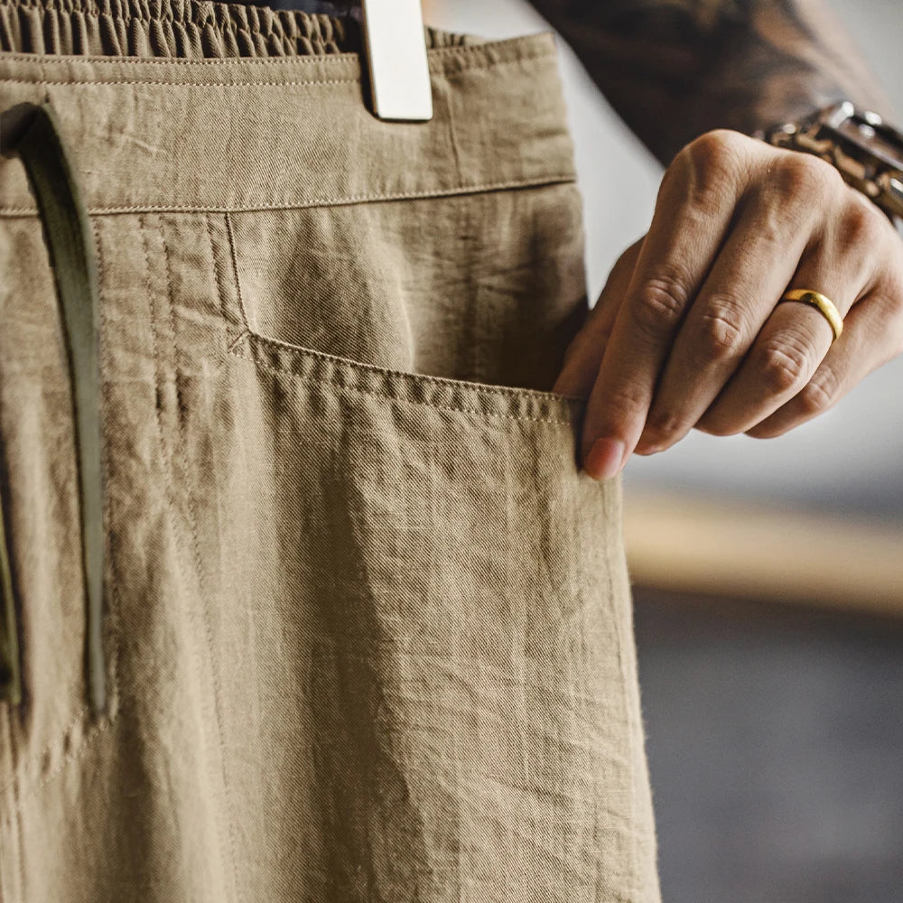 Men's Lightweight Vintage Chino Pants | Casual Khaki Trousers