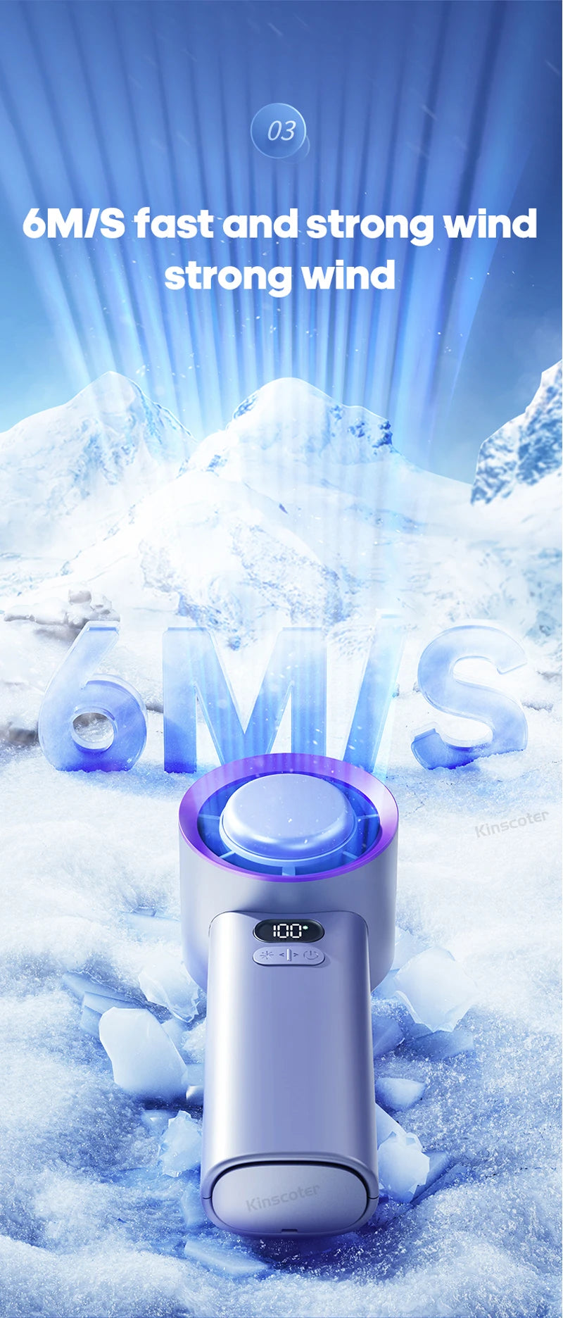 Portable Handheld Turbo Fan | 100 Adjustable Wind Speeds