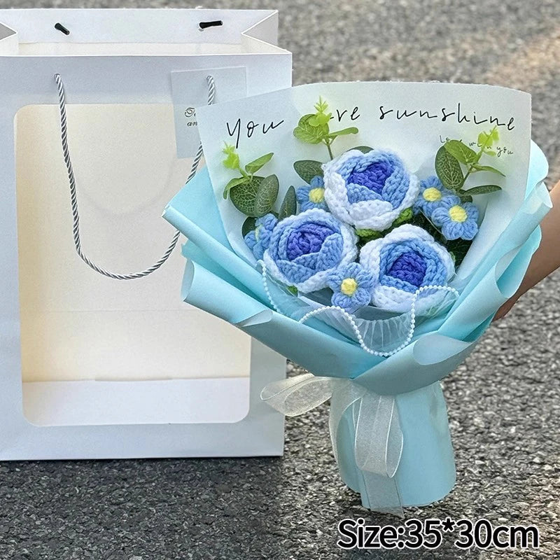 Ramo de flores de ganchillo artificiales | Perfecto para cualquier ocasión