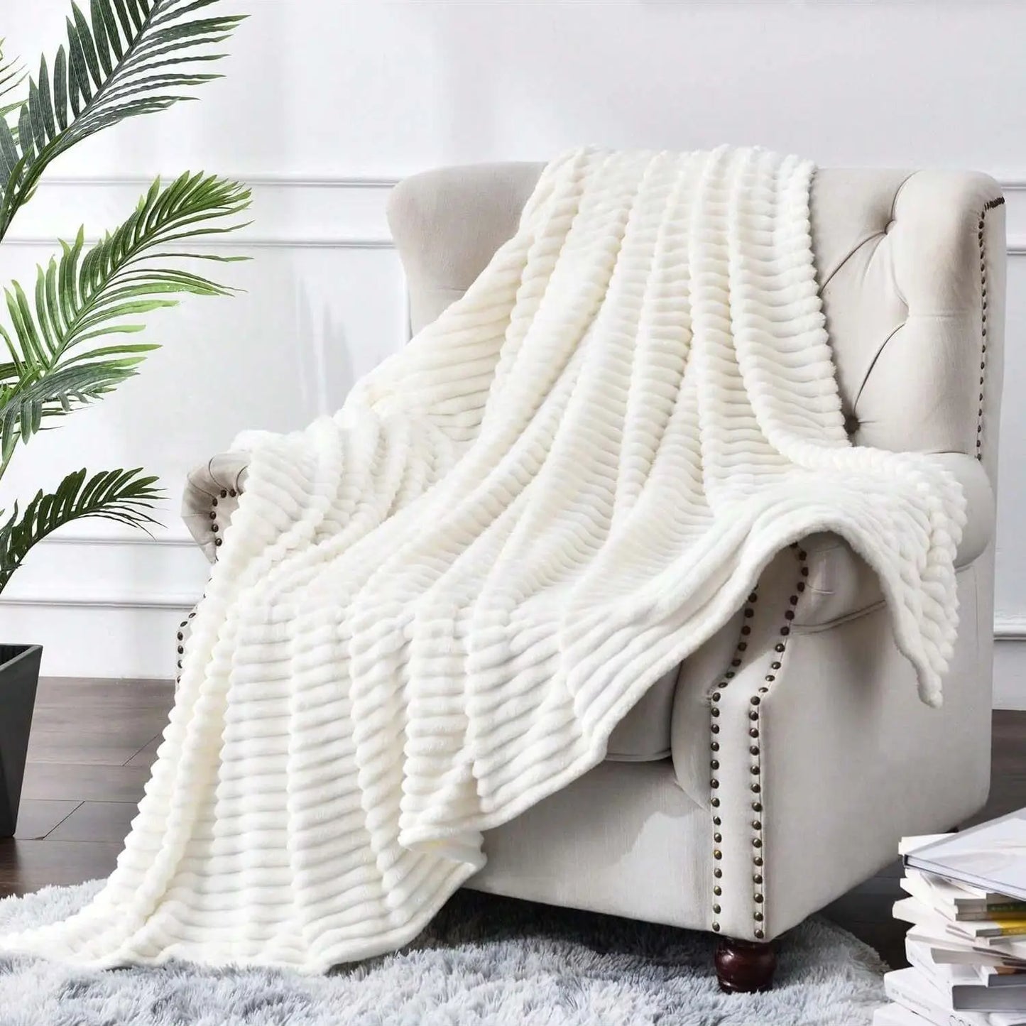 Ultra Soft Striped Fleece Throw Blanket | Warm & Cozy Comfort
