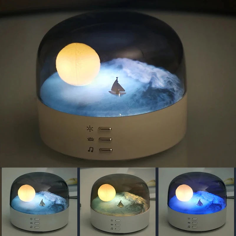 Mini Portable Bluetooth Speaker with Dimming Ambient Light