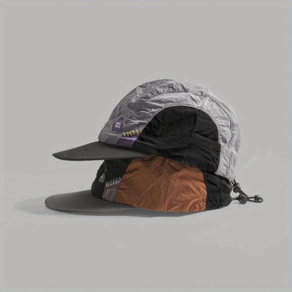 Color Matching Baseball Cap Summer Thin Breathable Quick-drying Hat Flat-brimmed Casual Sun Protection Caps Men and Women