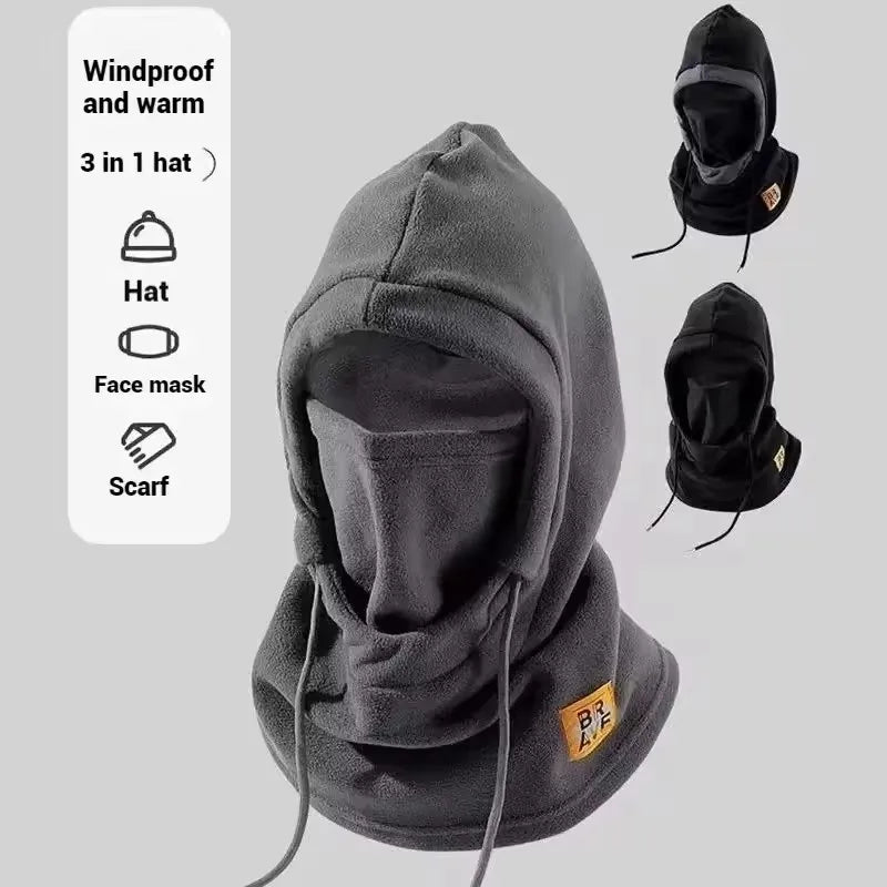 3-in-1 Winter Warm Hat with Mask & Neck Warmer for Men & Women