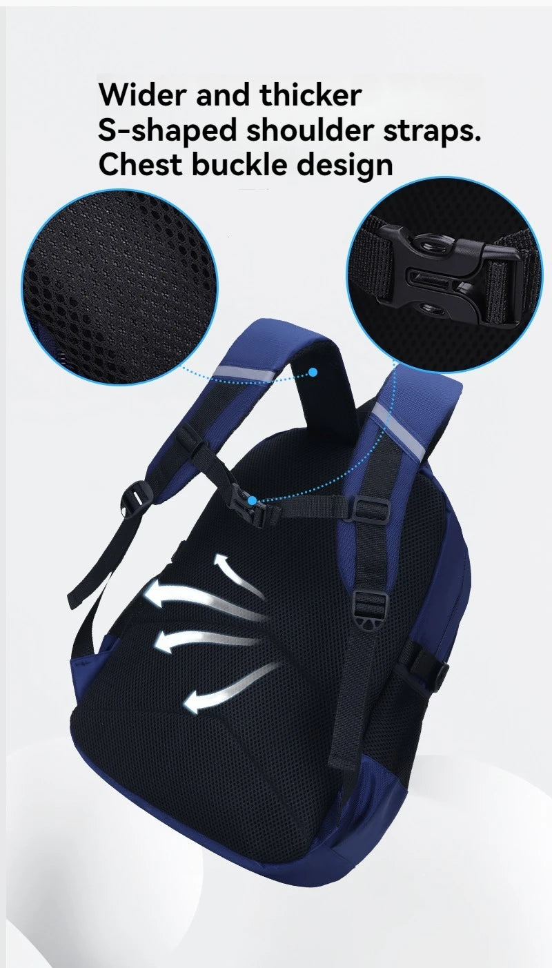 Lightweight Boys Schoolbag for Grades 1-6 | Large Capacity Kids Bag