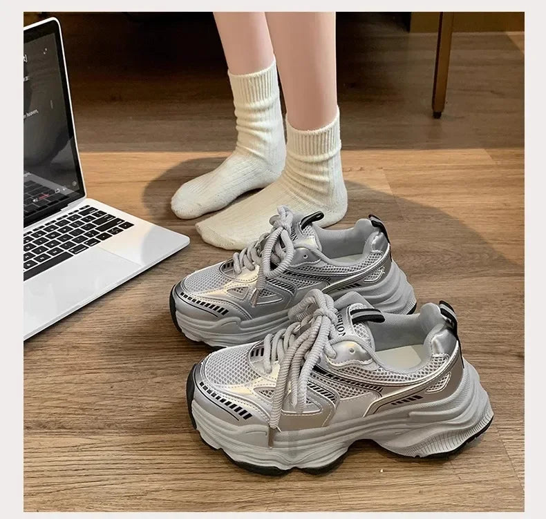 Fashionable Casual Platform Sneakers for Women | Comfortable Sports Shoes