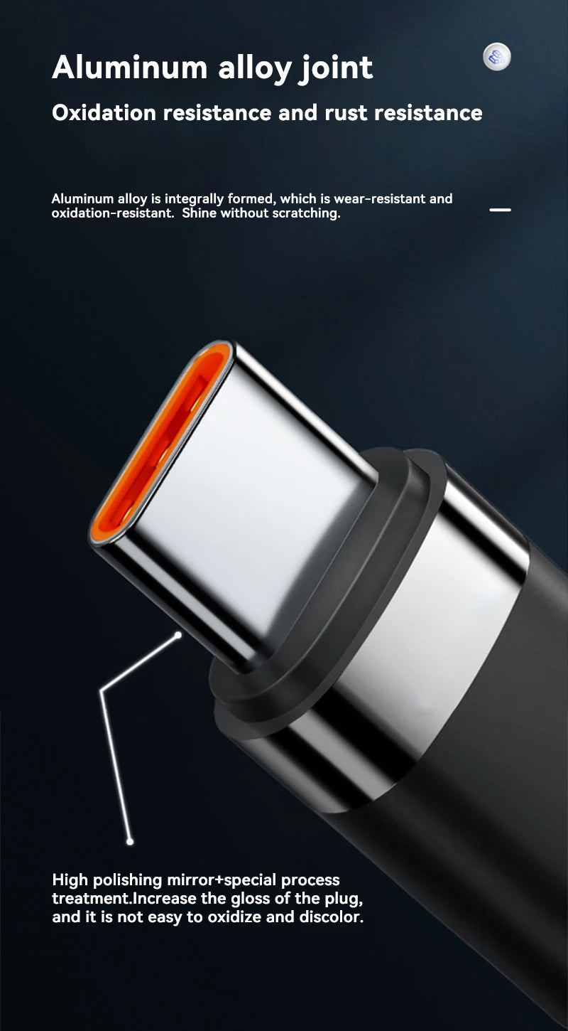 120W Fast Charging USB-C Cable | High-Speed PD Quick Charge