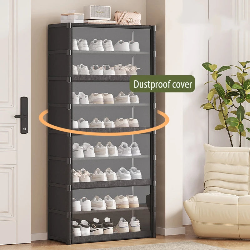 Large Transparent Dustproof Shoe Rack | Store Up to 24 Pairs