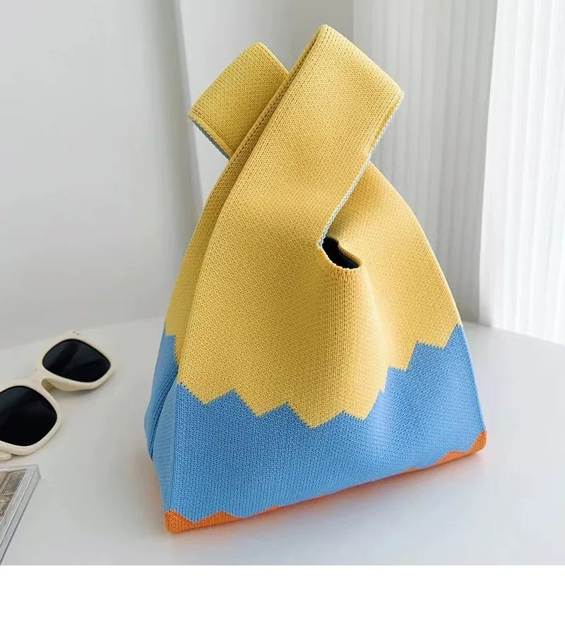 Handmade Mini Knitted Tote Bags | Portable Spring Summer Handbags