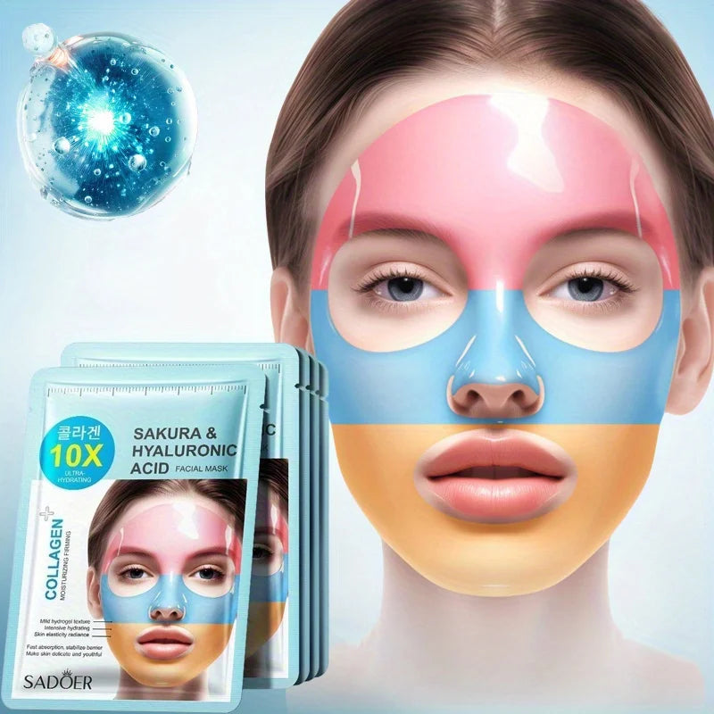 Hydrating Rainbow Collagen Face Masks | Anti-Aging and Moisturizing