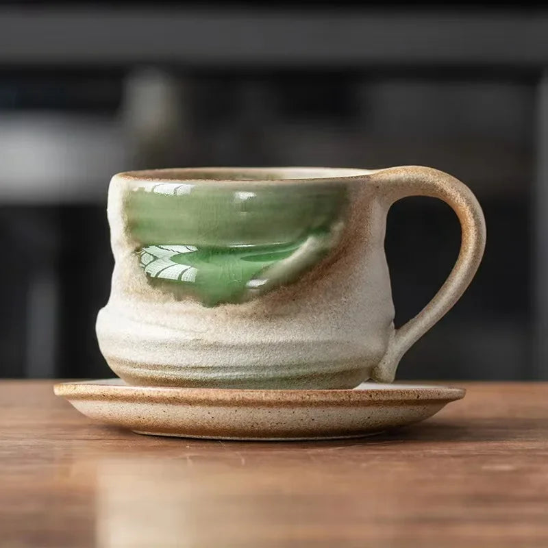 Taza de Cerámica Creativa | Taza de Café de Diseño Japonés Minimalista