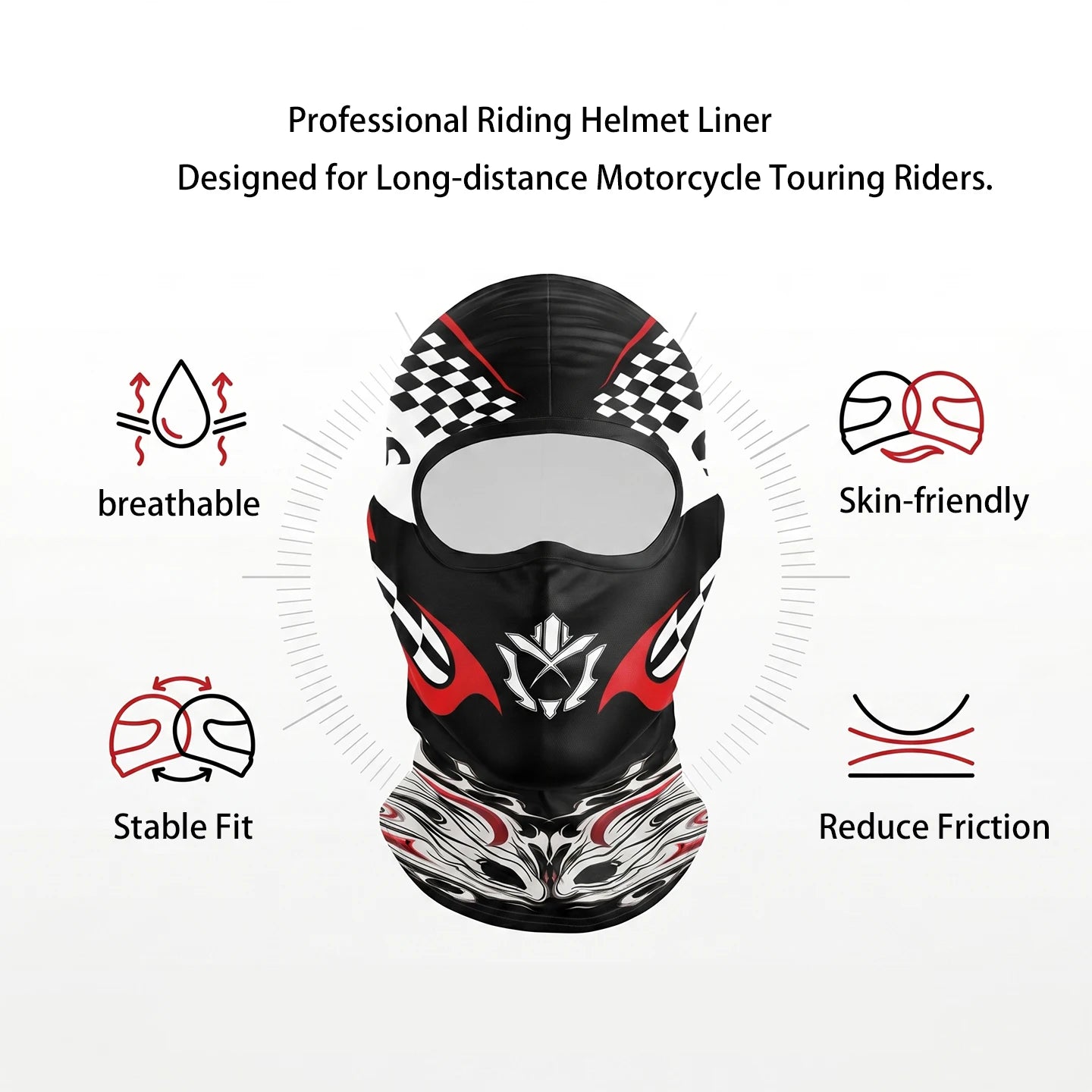 Men's Skull Full Face Mask | Cooling Balaclava for Summer Riding