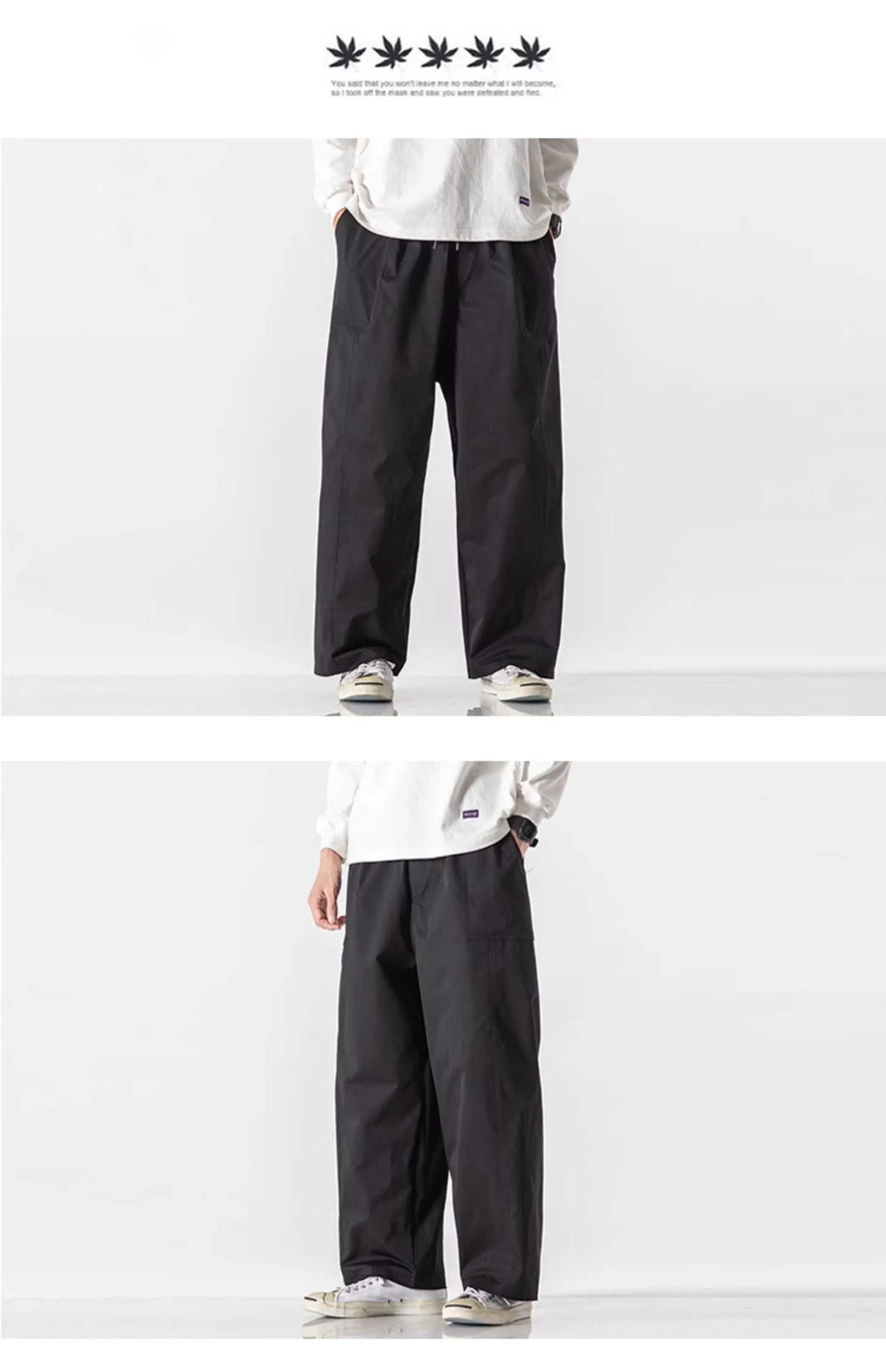 Men's Casual Wide Leg Pants | Lightweight Thin Joggers