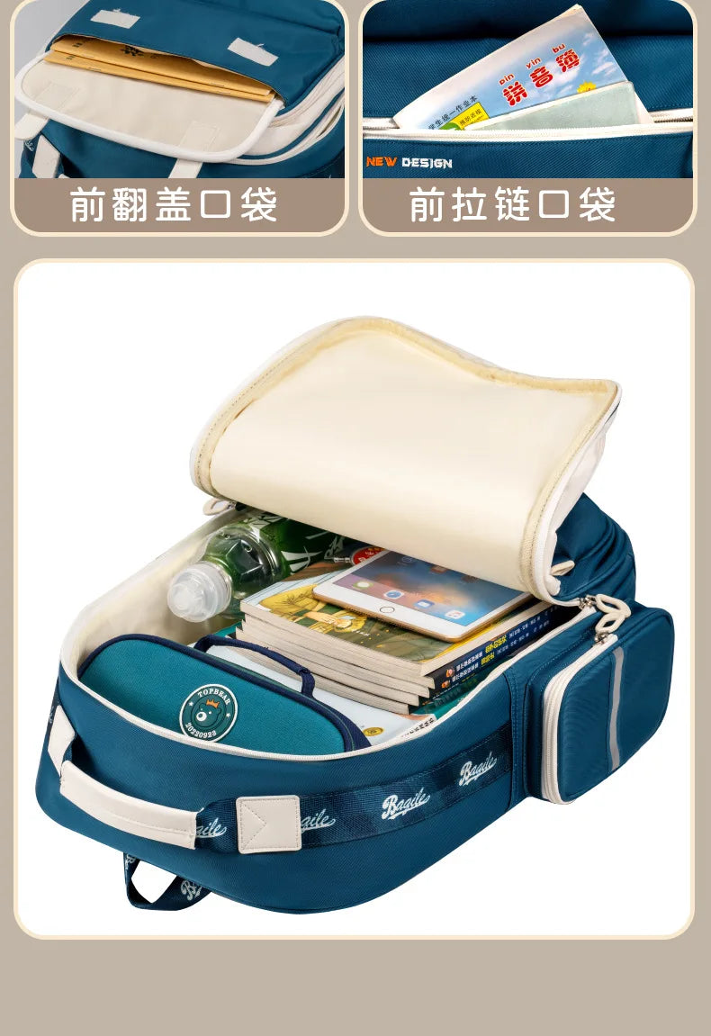 Kids Ergonomic Backpack with Spine Protection | Cloud-Design School Bag