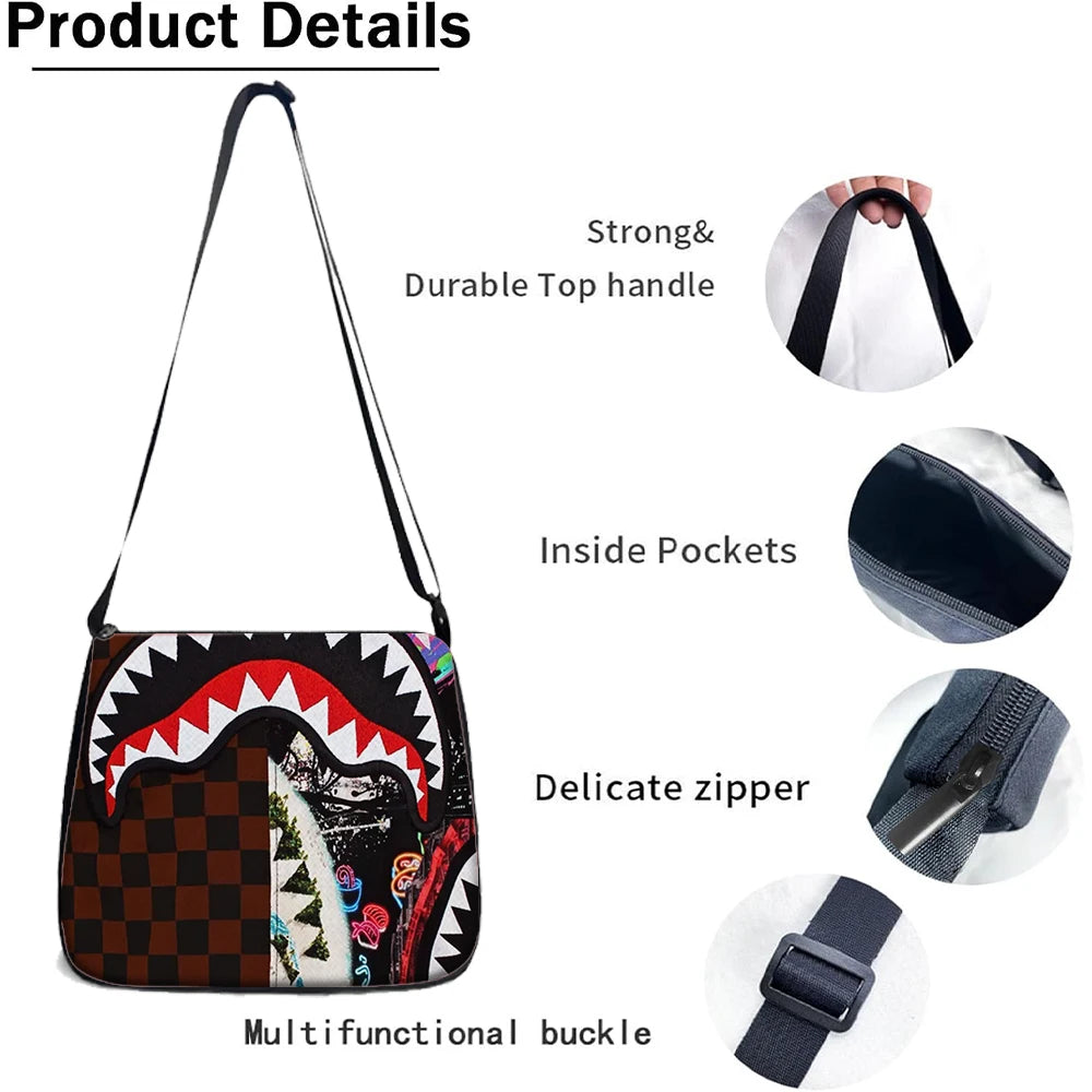 Trendy Shark Graphic Backpack Set | Ideal for School & Adventures
