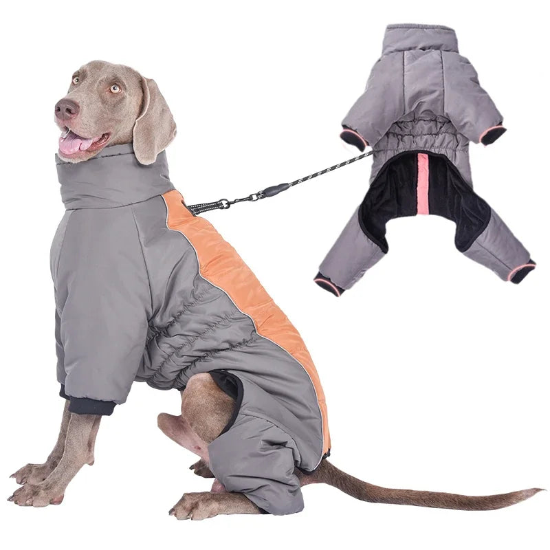 Waterproof Dog Rompers Jumpsuit | Winter Overalls for Large Dogs