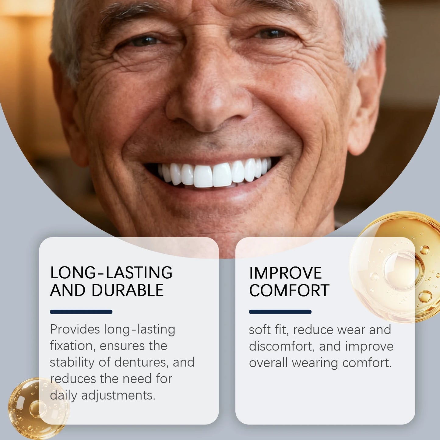 Denture Adhesive Cream | Natural Fit & Long-Lasting Secure Hold