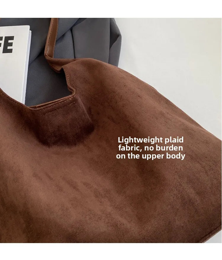 Stylish Winter Suede Shoulder Bag | Large Capacity Crossbody Bag