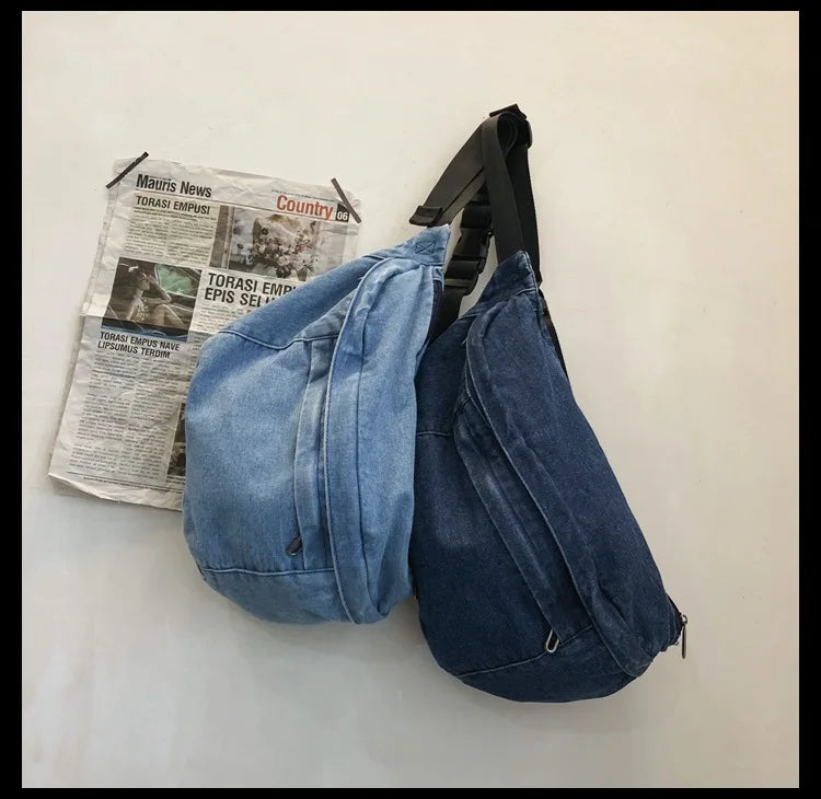 High Quality Denim Waist Bag | Stylish Crossbody Fanny Pack