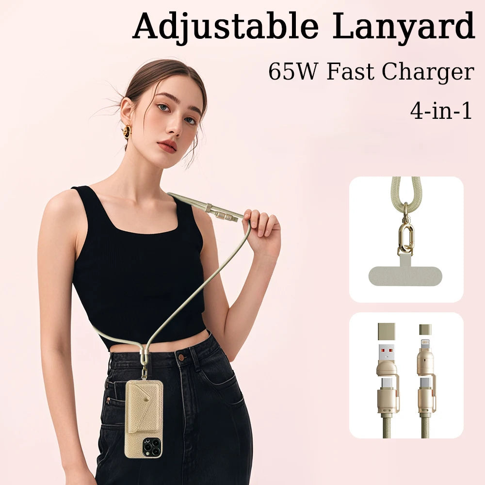 4 in 1 USB Type-C Fast Charge Cable | 240W Power and Versatility